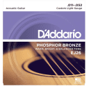 D'Addario EJ26 Phosphor Bronze Custom Light Acoustic Strings 11-52