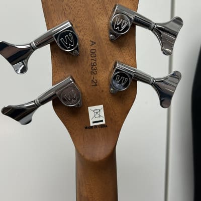 Warwick Alien 4 String Fretless Acoustic Electric Bass Guitar - Natural image 6