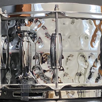 Gretsch GB4164HB 6.5x14" Brooklyn 10-lug Snare Drum - Hammered Chrome Over Brass image 4