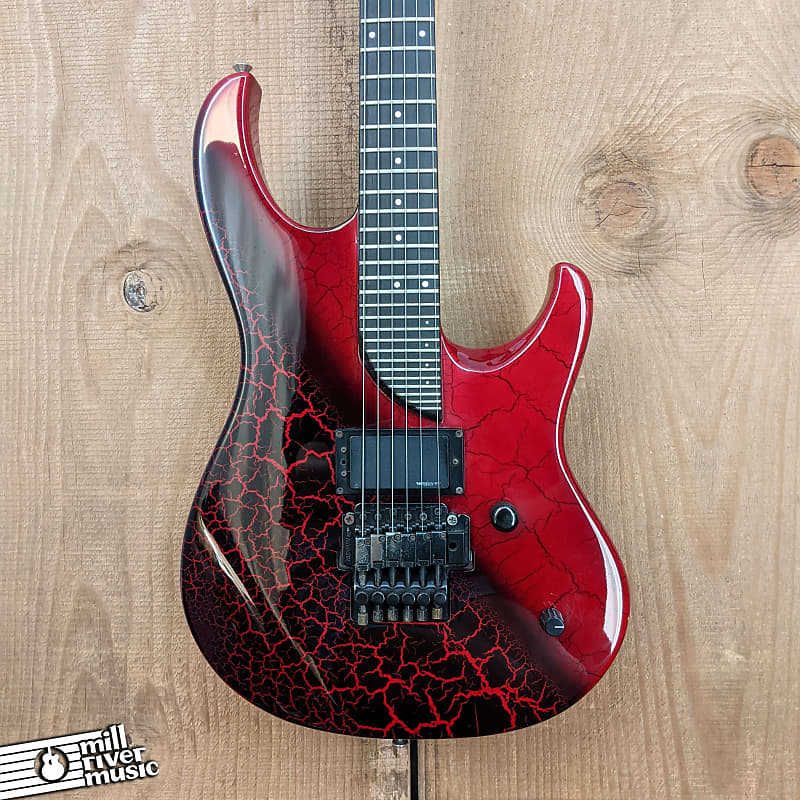 Washburn EC36 Spitfire I / Challenger I MIJ Red Magma Crackle 1980s Japan