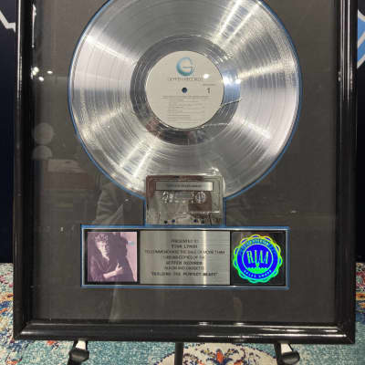 Stan Lunch Don Henley, RIAA, Building the Perfect Beast, Platinum Record (#1) image 3