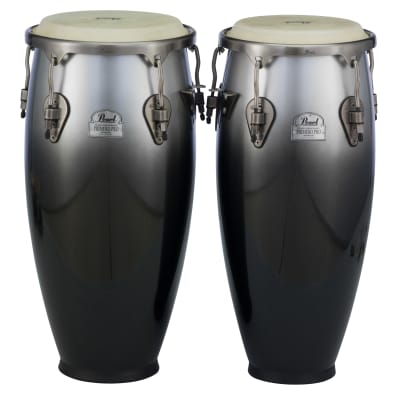 Pearl Primero Pro 4pc Quinto Congas Tumba Wood Drums Set Carbon Vapor Finish 10" ,11", 11.75", 12.5" image 2