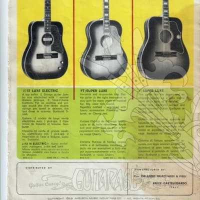Italian Welson guitar, bass & accessoires catalog 1969 image 4