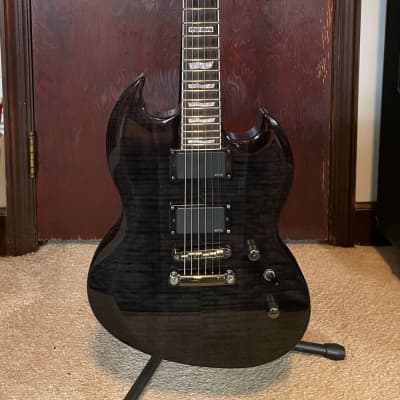 ESP LTD Viper 300FM See-Thru Black Electric Guitar w/ SKB