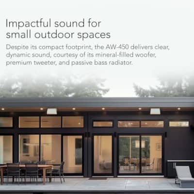 Definitive Technology Dymension AW-450 Outdoor Speaker (Black, Pair), Two-Way Surface Mount Wired Speakers, 4.5" Woofer, 1? Tweeter, & 4.5"x6? Passive Bass Radiator, IP66 All-Weather Outdoor Speakers image 2