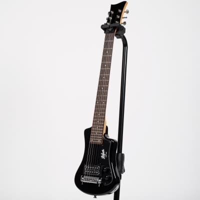 Hofner Shorty Travel Electric Guitar - Black image 8