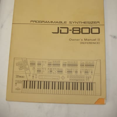 Roland JD-800 Owner's Manual I User's Guide & Manual II Reference Guide Books image 6