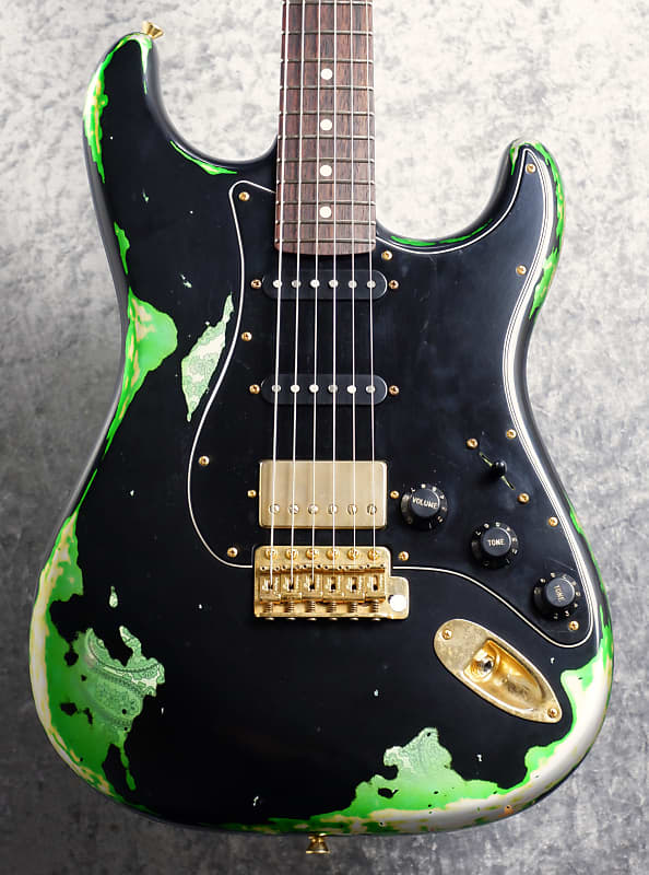 XSC-2 Master Grade Flame Maple Neck Heavy Aged ~ Black over