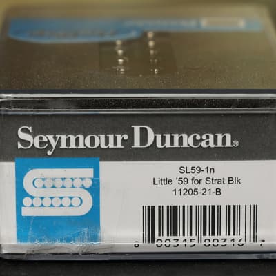 Seymour Duncan SL59-1 Little 59 Strat PAF Humbucker Neck/Middle Pickup Black image 3