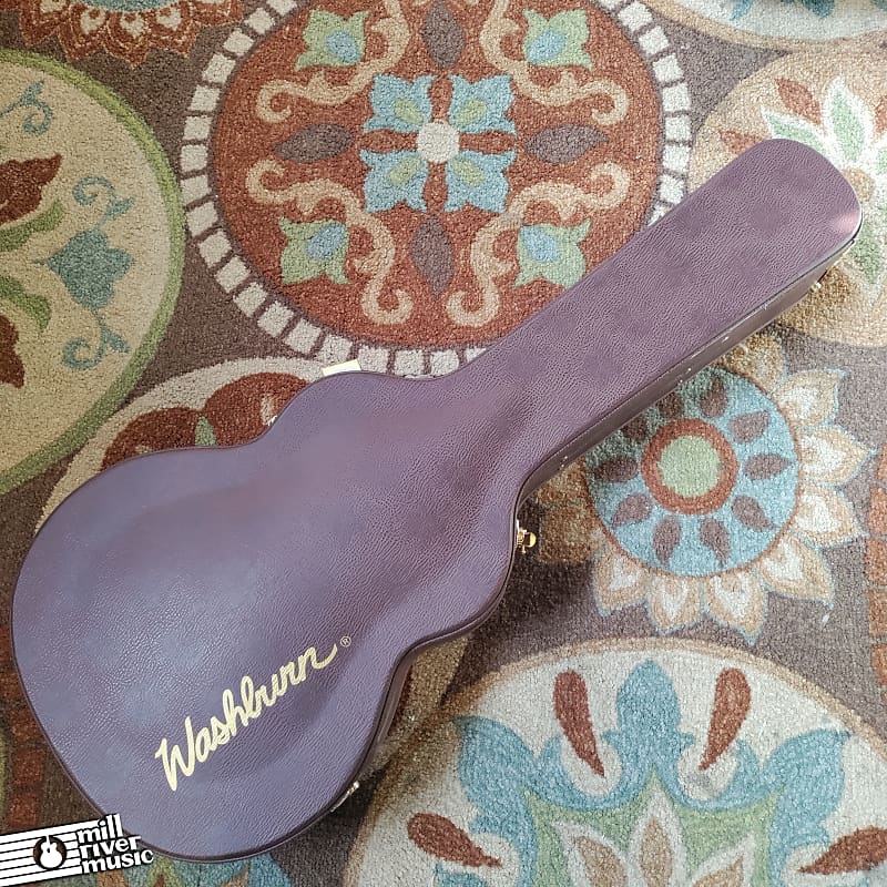 Washburn Arched Acoustic Guitar Hardshell Case Brown image 1