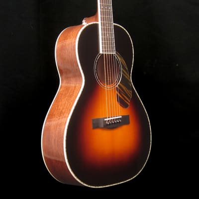 Fender Paramount PS-220E Parlor, Ovangkol Fingerboard, 3-Tone Vintage Sunburst, Hard Shell Case image 6
