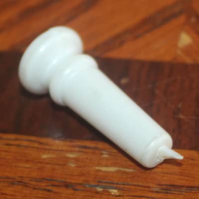 Vintage 1960's End Pin Strap Button White For Archtop Gibson Kay Harmony Silvertone (2631) image 3