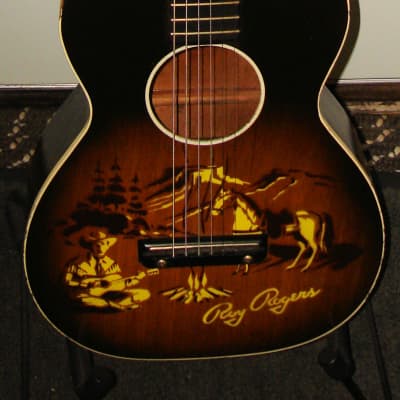 1956 Roy Rogers Harmony H600 Parlor Guitar Orig Case PLAYER image 2
