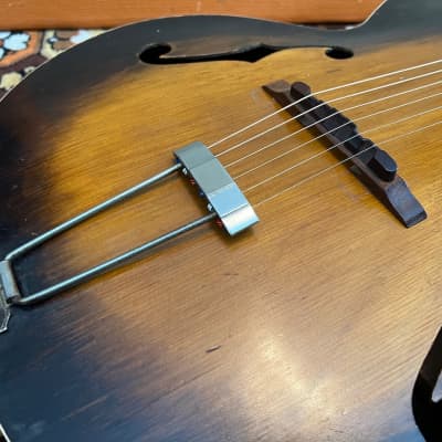 Vintage 1930s Cromwell Gibson Kalamazoo Model G4 Sunburst Archtop Guitar Cased image 5