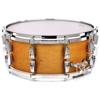 Yamaha Absolute Hybrid Maple Snare Drum 14x6 Vintage Natural image 3