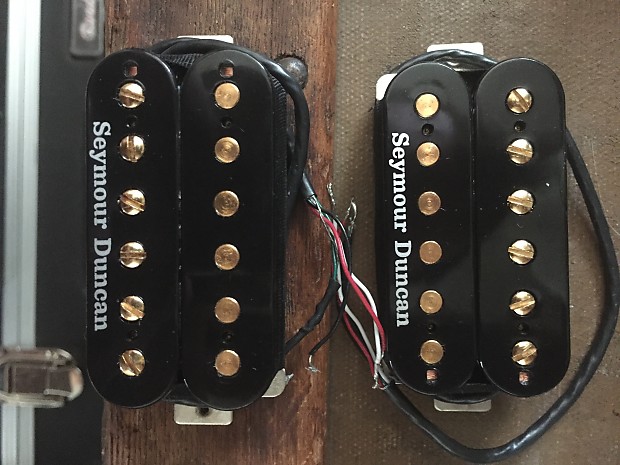 Seymour Duncan Sh-4 JB And Sh-2n JAZZ Black, Gold Pole