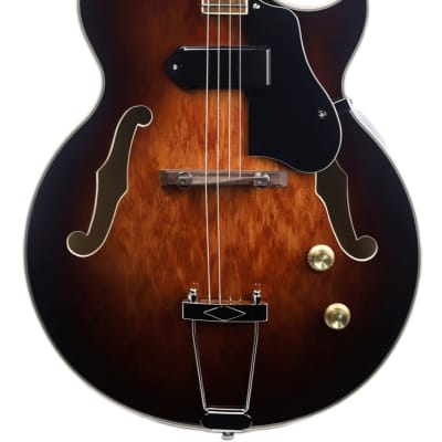 Eastwood TG-150 Basswood Maple Veneer Archtop Body Maple Set Neck 4-String Tenor Electric Guitar w/Hardshell Case image 4