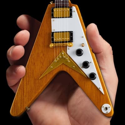 Axe Heaven Gibson Twin Pack Les Paul '57 Gold Top w/ Flying V Korina Mini Guitars image 9