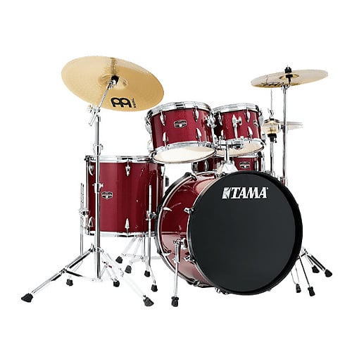 Tama Imperialstar 5-Piece Drum Kit with Meinl HCS Cymbals (Candy Apple Mist) image 1