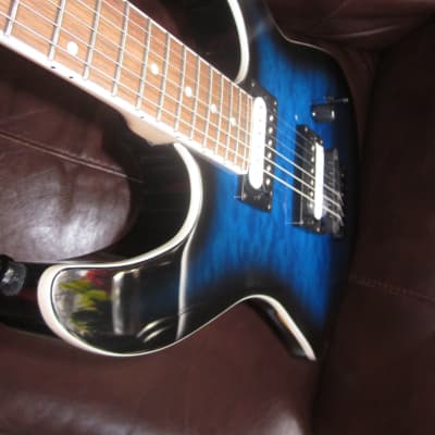 Dean MDX Quilt Maple Electric Guitar  MDX QM TBB  - Trans Blue Burst image 3
