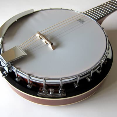 Trinity River PRB600 Mahogany Resonator 6-String Banjo-Tar w/Remo's Head image 5