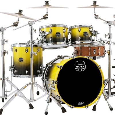 Mapex Saturn Sulphur Fade Jazz Drum Set 20x16/10x7/12x8/14x14 4pc Shell Pack Authorized Dealer image 1