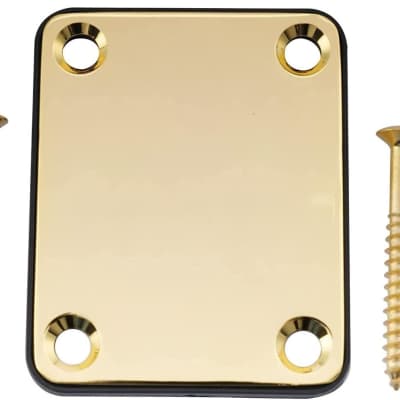 Musician Outfitters Guitar Neck Plate For Tele Strat Jaguar Bolt-on neck style (Gold) image 3
