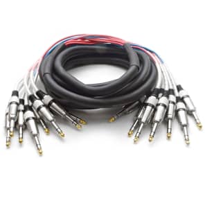 NEW 8 CHANNEL TRS SNAKE CABLE -15 Feet -Pro Audio Patch image 2