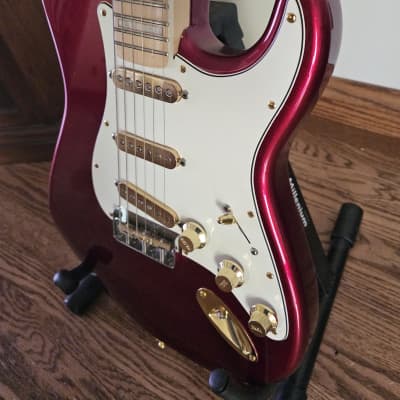 GFS Parts Guitar S-Style Custom Build - 2023 - Dark Candy Apple Red - Exquisite image 8