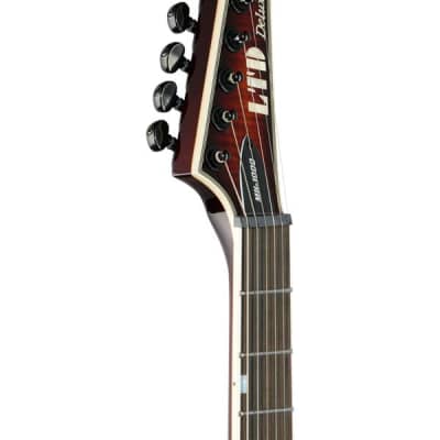 ESP LTD MH-1000 EverTune FM Electric Guitar Dark Brown Sunburst image 4