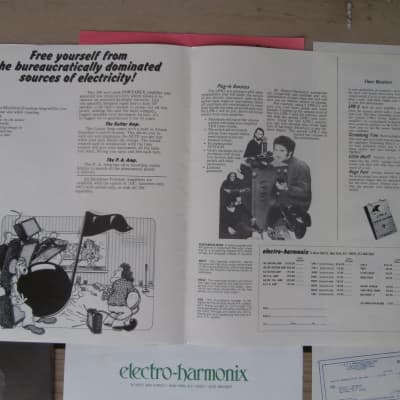 Vintage 1972 Electro-Harmonix Blackfinger Catalog, Dealer Letters, Price List, and Flyers! RARE! image 4