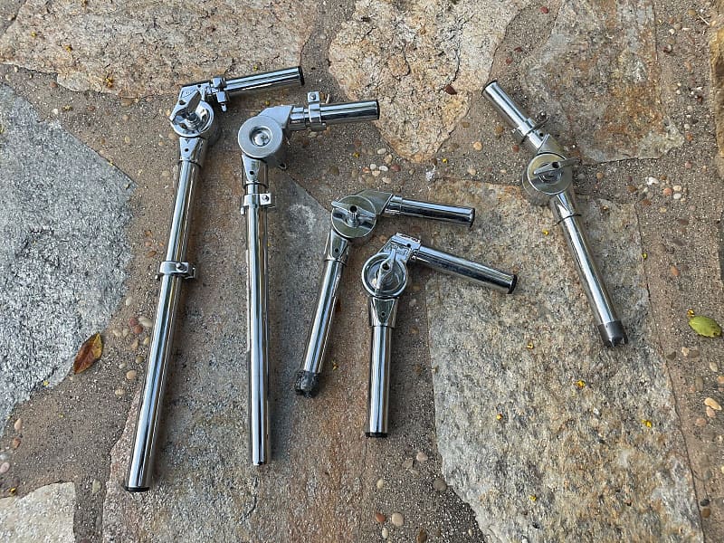 Two Pearl Tom Arm Mounts + 3x No name Pearly type mounts Reverb