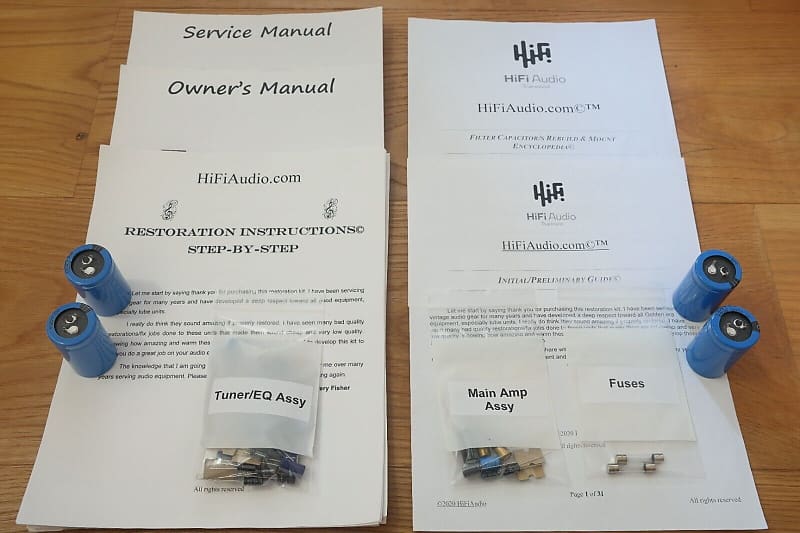 Harman Kardon HK-450 restoration kit filter capacitor repair rebuild fix  			