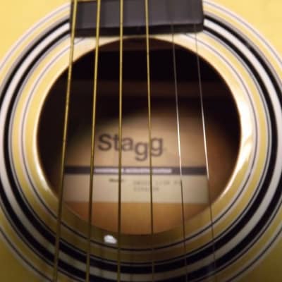 Stagg Handmade Acoustic Guitar SW201 BK05 image 9