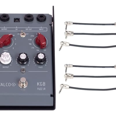 Valco KGB Fuzz Jr. Fuzz Pedal + 2x Gator Patch Cable 3 Pack for sale