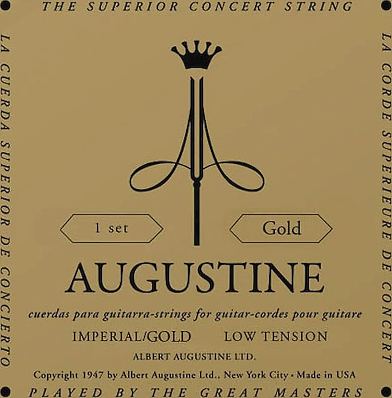 Imperial/Gold Low Tension Nylon Guitar Strings Augustine Reverb