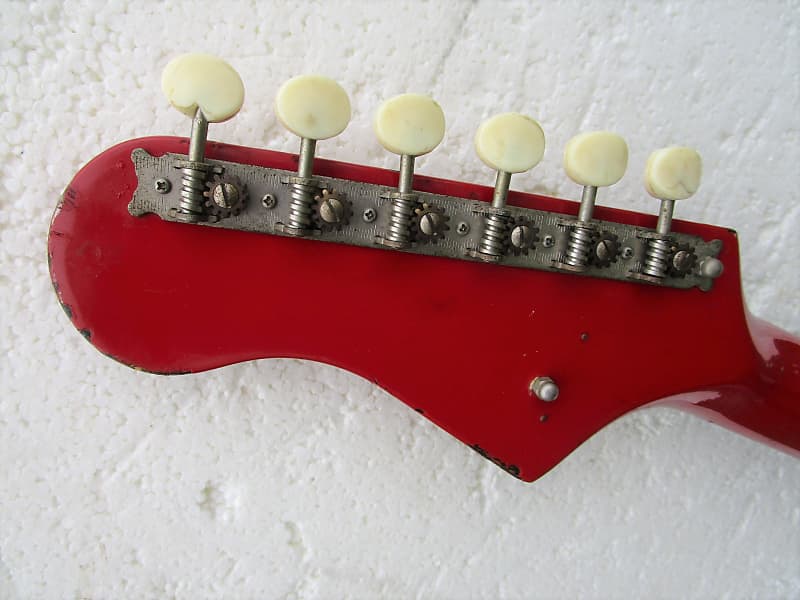 邦楽 Kent Kent Guitar, 1960's, Japan, 2 Pickup Fire Engine Red, Fresh