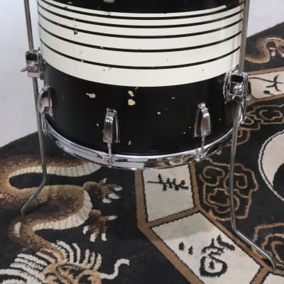 Ludwig Hollywood Black Lacquer 4pc Drum Kit Set 12/13/16/20" Vintage 1970's image 9