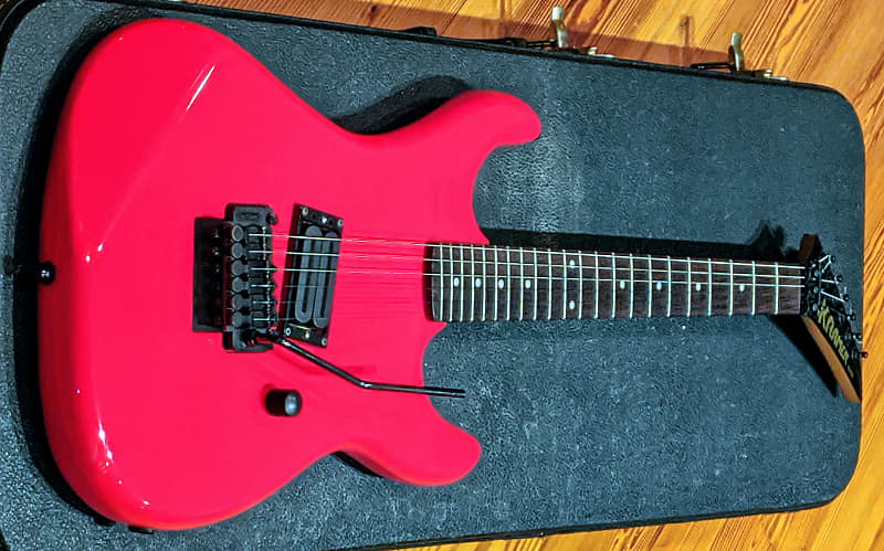 Kramer Vintage 80's HOT PINK Striker 100ST Guitar RARE, Floyd Rose