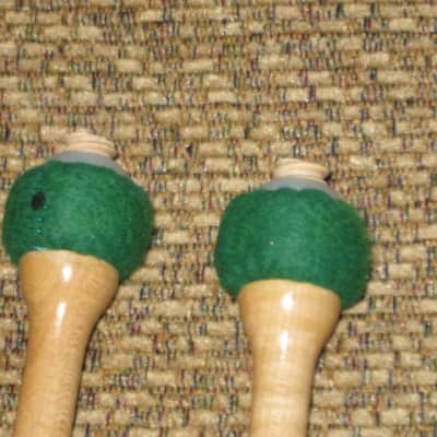 ONE pair new old stock Regal Tip 605SG (Goodman #5) Ultra Staccato Saul Goodman Timpani Mallet, small ball covered w/ two layers of tightly wound green felt, maple shaft -- Ideal for recording. Clean rhythmical articulation, especially on low tones image 13