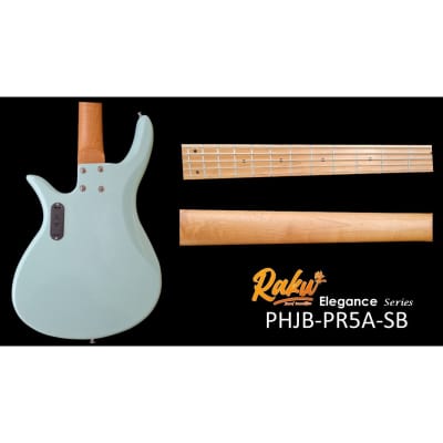 Raku Phantom Body Jazz Bass – Elegance Series – PHJB-PR5A-SB (Power Boost) image 2
