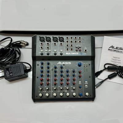 RARE Alesis Multimix 8 USB 2.0 FX Black 24-bit Multi Effect Mixer