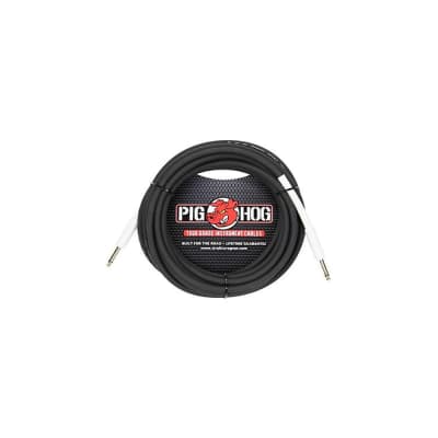 Pig Hog PH186 1/4" Inch 8mm Rubber Instrument Guitar Bass Keyboard Cable, 18.6 ft