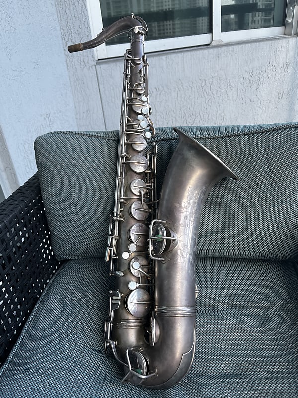 Conn New Wonder II Chu Berry transitional tenor saxophone silver plated with gold bell