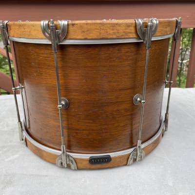 Gretsch 10X15" Parade Snare Drum 1940's - Mahogany/Maple with strap image 5