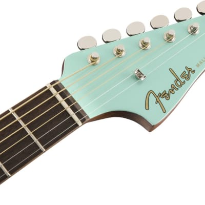 Fender Malibu Electric Acoustic Guitar in Aqua Splash with Walnut Fretboard image 6