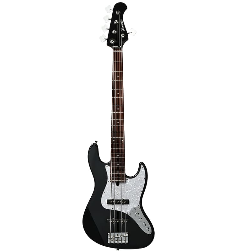 Bacchus WJB5-580/R-Act-BLK5-String Black Active Bass | Reverb