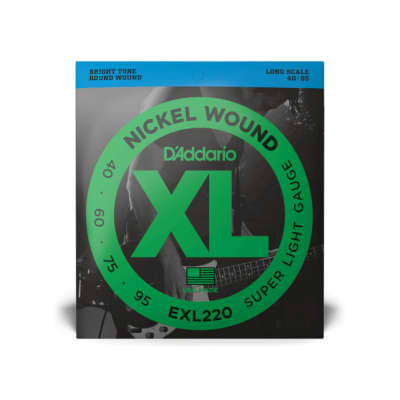 D'Addario EXL220 Nickel Wound Bass Guitar Strings, Super Light, 40-95, Long Scale image 2