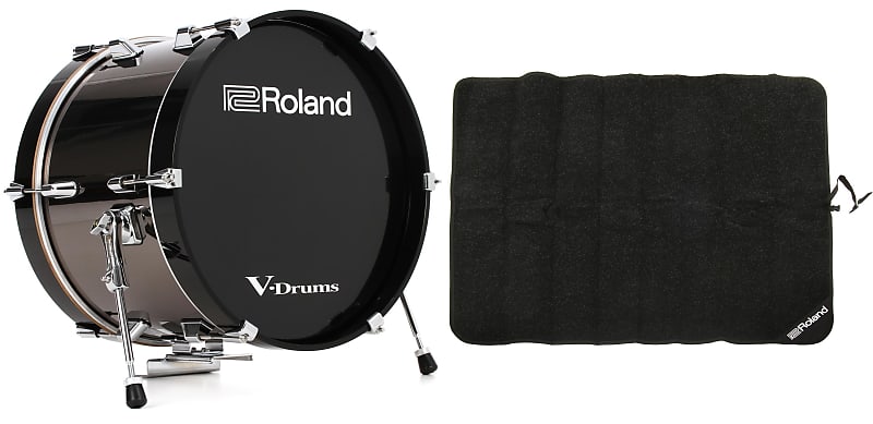 Roland KD-180 V-Drum 18 inch Acoustic Electronic Bass Drum Bundle with  Roland TDM-25 Non-skid Drum Mat