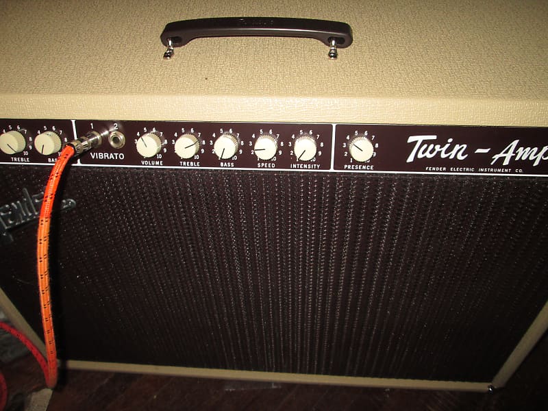 Fender The Twin Brownface 1961 Blonde Best Tremolo(Vibrato) ever. Vintage original tweed op. transformer. JBL's. New cab and hardware. Tilt back legs, brown footswitch Black cover. image 1